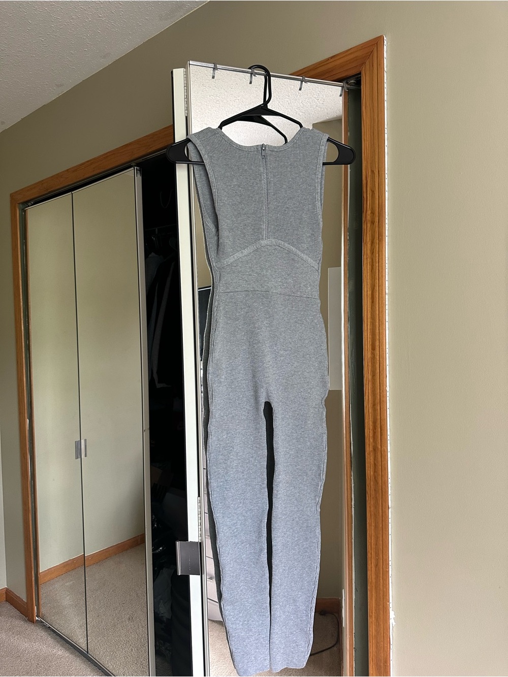 Fashion Nova Sleeveless Gray Knit Jumpsuit